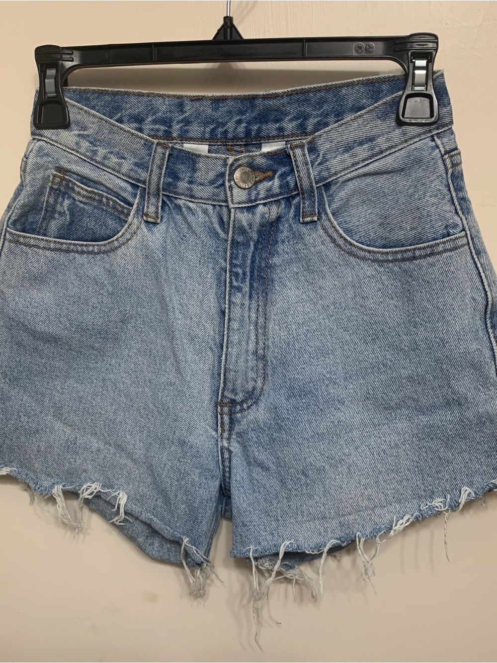 Brandy Melville John Galt blue denim high waisted denim cotton shorts